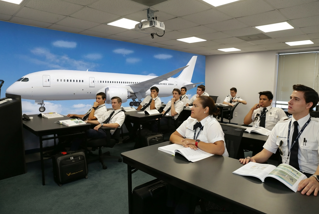 Aula de la Academia de Aerolíneas American Flyers